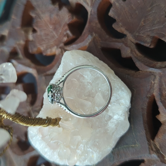 Sterling Silver French Quarter Ring With Crosses and Evil Eye sz8 - Picture 5 of 7